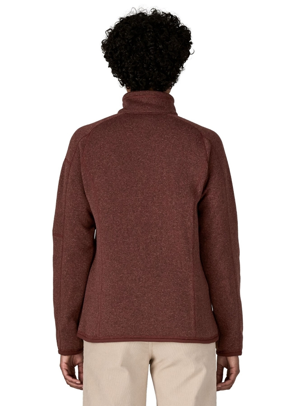 Women's XL Patagonia Better Sweater 1/4" Zip Pullover - Deep Burgundy - Picture 4 of 7